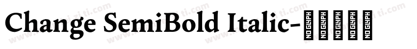 Change SemiBold Italic字体转换